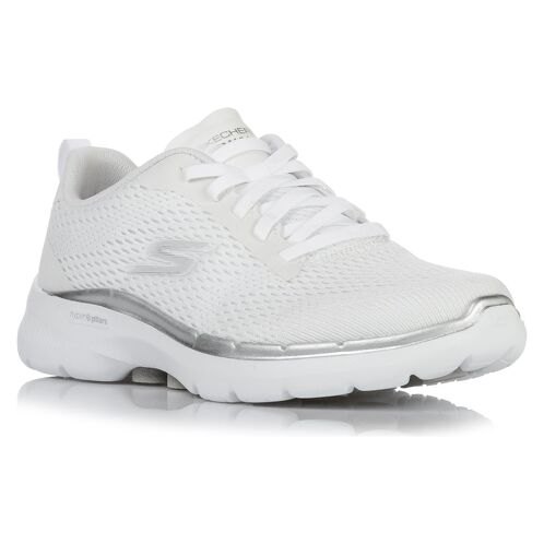 Pantofi sport SKECHERS pentru femei GO WALK 6 - BOLD VISION - 124512WWHT